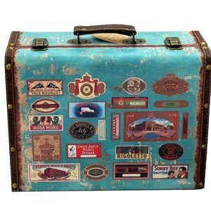 At Home Vintage Style Travel Suitcase Storage/Decor